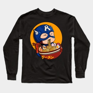 Captain Ramen Cute Long Sleeve T-Shirt